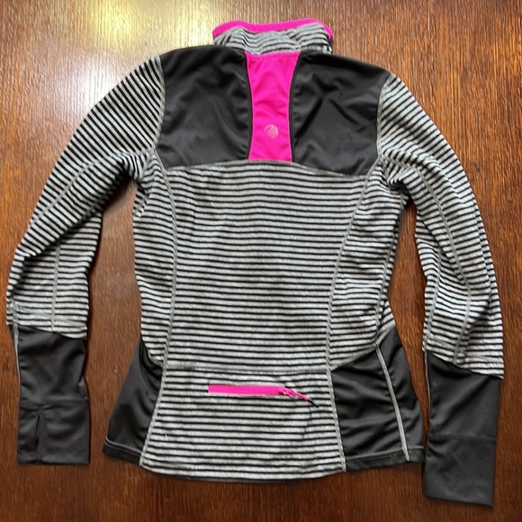 LOT C9 Champion & MPG Long Sleeve 1/4 Zip Top Gray w/Lime Pink w/Stripes S & SP - Picture 6 of 13